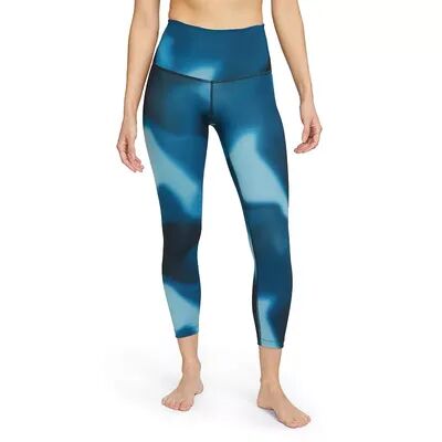 Nike Women's Nike Yoga Dri-FIT Printed High-Waisted 7/8 Leggings, Size: Small, Dark Blue