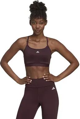 adidas Aeroreact Training Light-Support Padded Sports Bra, Women's, Size: XXS D-DD, Dark Red