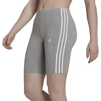 adidas Women's adidas 3-Stripes 9-in. Bike Shorts, Size: Small, Med Grey