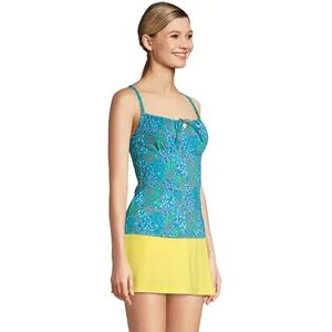 Lands' End Women's Lands' End Long Torso UPF 50 Bust Enhancer Tankini Top, Size: 6 LONG, Blue