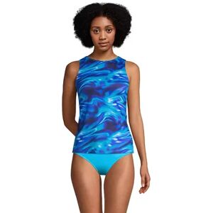 Lands' End Women's Lands' End UPF 50 Bust Minimizer Tankini Top, Size: 6 LONG, Blue