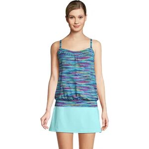 Lands' End Women's Lands' End DD-Cup Bust-Minimizer Blouson Tankini Top, Size: 6DD, Dark Blue