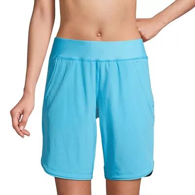 Lands' End Women's Lands' End Quick Dry Thigh-Minimizer With Panty Swim Long Board Shorts, Size: 12, Blue