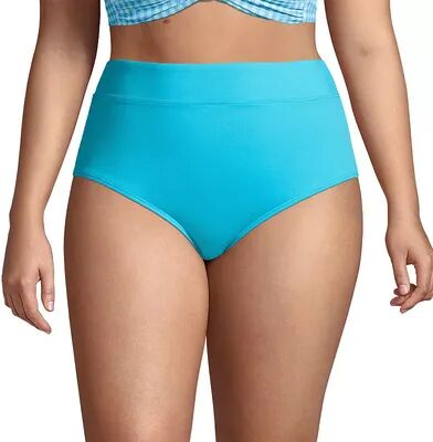 Lands' End Plus Size Lands' End UPF 50 Tummy Slimming Swim Briefs, Women's, Size: 16 W, Blue