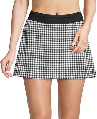 Lands' End Women's Tall Lands' End Print UPF 50 Tummy Control Swim Skirt, Size: 6 LONG, Oxford