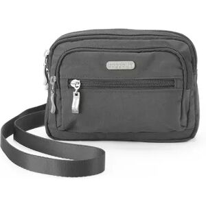 Baggallini Triple Zipper Convertible Crossbody Bag, Dark Grey