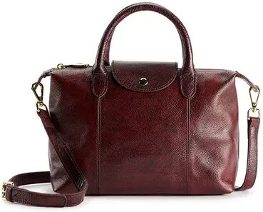 AmeriLeather Carina Leather Handbag, Dark Red