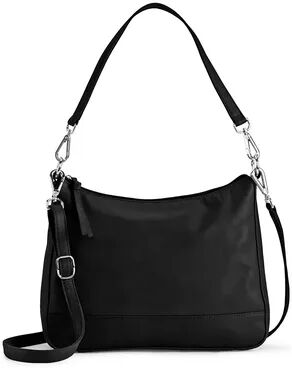 ili Leather Hobo Bag, Black