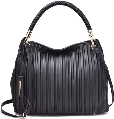 Mellow World Ciaran Pleated Hobo Bag, Black