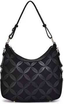 Mellow World Iga Pattern Hobo Bag, Black