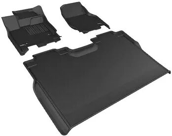 3D MAXpider Kagu Series Custom Floor Mat Set, 2015-2022 Ford F150, 1st/2nd Row, Grey