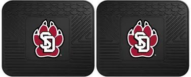 Fanmats Vinyl Back Car Mat Set, 14 x 17 Inch, University of South Dakota Coyotes, Grey