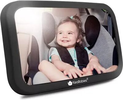 KeaBabies Baby Car Mirror for Backseat Rear Facing Infant, Large Shatterproof, Safety Baby Car Seat Mirror, Oxford