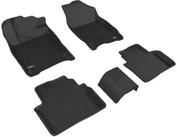 3D MAXpider Kagu Custom Floor Mat Set, 2016-2021 Honda Civic, 1st/2nd Row, Black, Grey