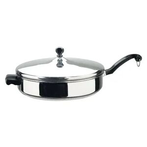 Farberware 12" Stainless Steel Classic Covered Frying Pan with Helper Handle