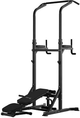 Soozier Exercise Pullup Weight Machine Ideal for Home Gym Adjustable Positions Power Tower for Strengthening Many Muscles, Grey