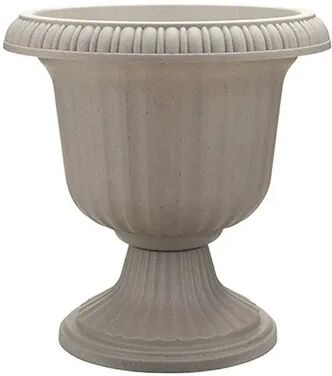 Southern Patio Large 14 In Outdoor Lightweight Resin Utopian Urn Planter, Stone, Grey