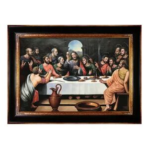 La Pastiche The Last Supper by Juan de Juanes Medium Framed Wall Art, Multicolor, 45X33