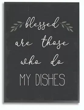 Stupell Home Decor Blessed Dishes Framed Wall Art, Multicolor, 11X14