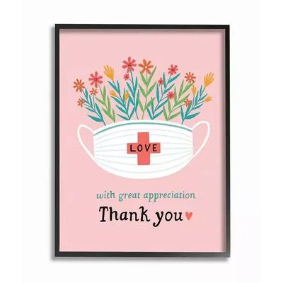 Stupell Home Decor With Great Appreciation Phrase for Healthcare Workers Wall Art, Pink, 16X20