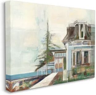 Stupell Home Decor Soft Pastel Lake Architecture Landscape Canvas Wall Art, Multicolor, 16X20