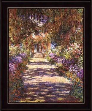 Metaverse Art Jardin a Giverny Framed Wall Art, Multicolor, 19X23