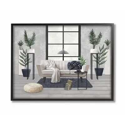 Stupell Home Decor Modern Living Room Framed Wall Art by Ziwei Li, Multicolor, 11X14