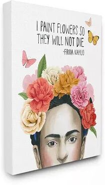 Stupell Home Decor Flowers Don't Die Frida's Flowers Canvas Wall Art, Multicolor, 24X30