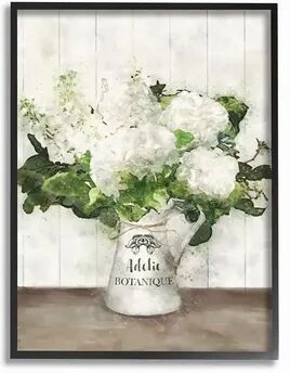 Stupell Home Decor Farm Fresh White Florals in Antique Milk Pitcher Framed Wall Art, 11X14