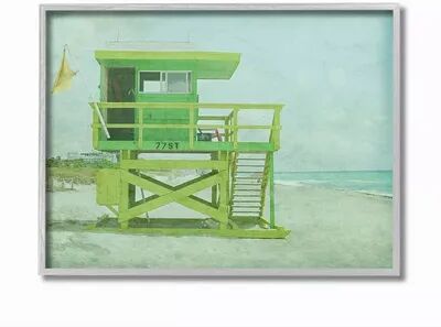 Stupell Home Decor Lifeguard Stand Framed Wall Art, Multicolor, 16X20