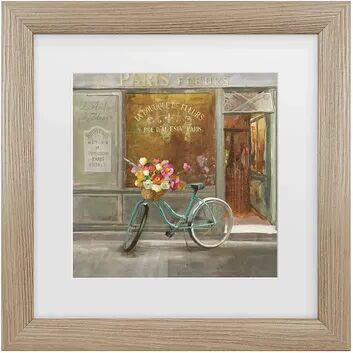 Trademark Fine Art French Flower Shop V2 Framed Wall Art, Multicolor, 19X19