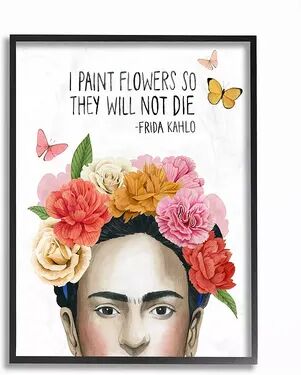 Stupell Home Decor Painted Flowers Don't Die Frida's Flowers Framed Wall Art, Multicolor, 16X20