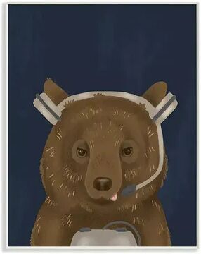 Stupell Home Decor Video Game Bear Plaque Wall Art, Blue, 10X15