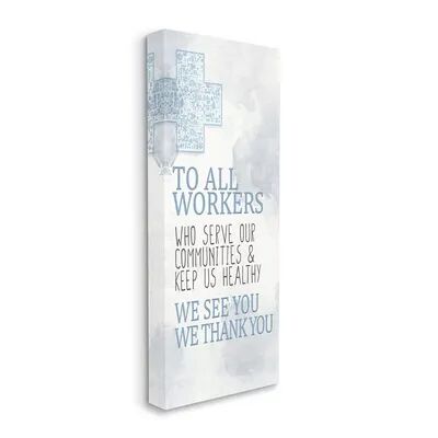 Stupell Home Decor Health Care Worker Gratitude Wall Art, White, 13X30