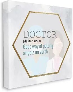 Stupell Home Decor Doctor Spiritual Definition Health Care Angel Gratitude Wall Art, White, 24X24