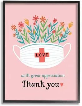 Stupell Home Decor With Great Appreciation Phrase for Healthcare Workers Wall Art, Pink, 24X30