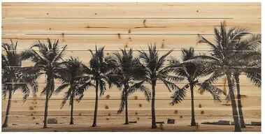 Empire Art Direct Solitary Beach Arte de Legno Digital Print on Solid Wood Wall Art, Multicolor, 30X60