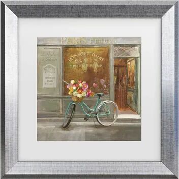 Trademark Fine Art Danhui Nai French Flower Shop V2 Matted Framed Art, Multicolor, 19X19