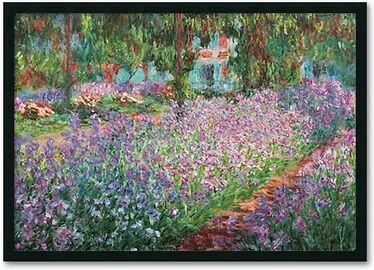 Amanti Art Le Jardin de Monet a Giverny Framed Wall Art by Claude Monet, Black, Large