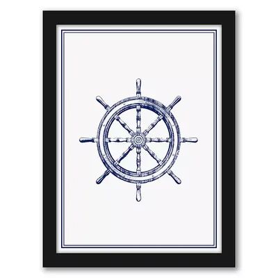 Americanflat Ship Wheel Wall Art, Multicolor, 19X25