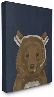 Stupell Home Decor Video Game Bear Canvas Wall Art, Blue, 30X40