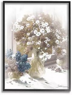 Stupell Home Decor Flower Vase Framed Wall Art, Multicolor, 11X14