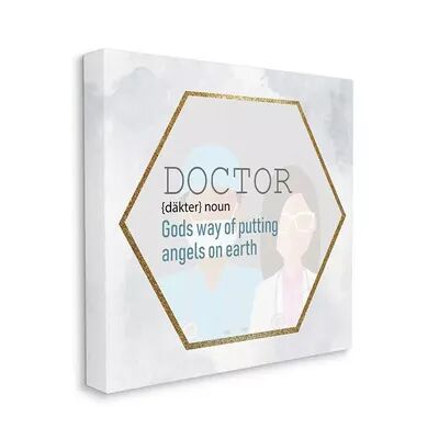 Stupell Home Decor Doctor Spiritual Definition Health Care Angel Gratitude Wall Art, White, 36X36