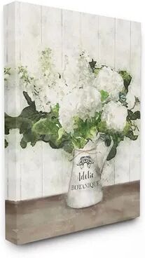 Stupell Home Decor Farm Fresh White Florals in Antique Milk Pitcher Canvas Wall Art, 36X48