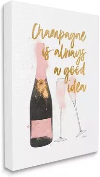 Stupell Home Decor Champagne Good Idea Canvas Wall Art, Pink, 30X40