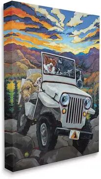 Stupell Home Decor Dogs Off-Roading Desert Drive Canvas Wall Art, Multicolor, 16X20