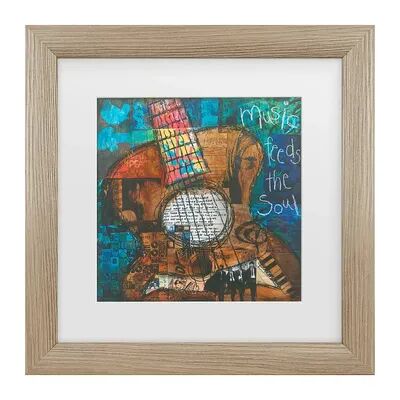 Trademark Fine Art Music Guitar Framed Wall Art, Multicolor, 19X19