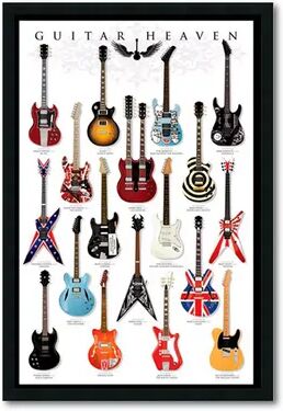 Amanti Art ''Guitar Heaven'' Framed Wall Art, Multicolor