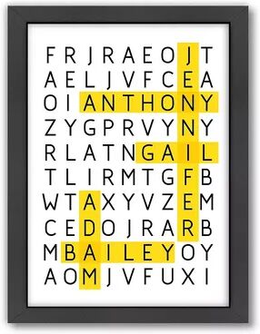 Americanflat Patricia Pino ''Word Puzzle'' Framed Wall Art, Multicolor