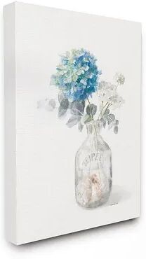 Stupell Home Decor Flower Jar Beach Still Life Stretched Canvas Wall Art, Multicolor, 16X20